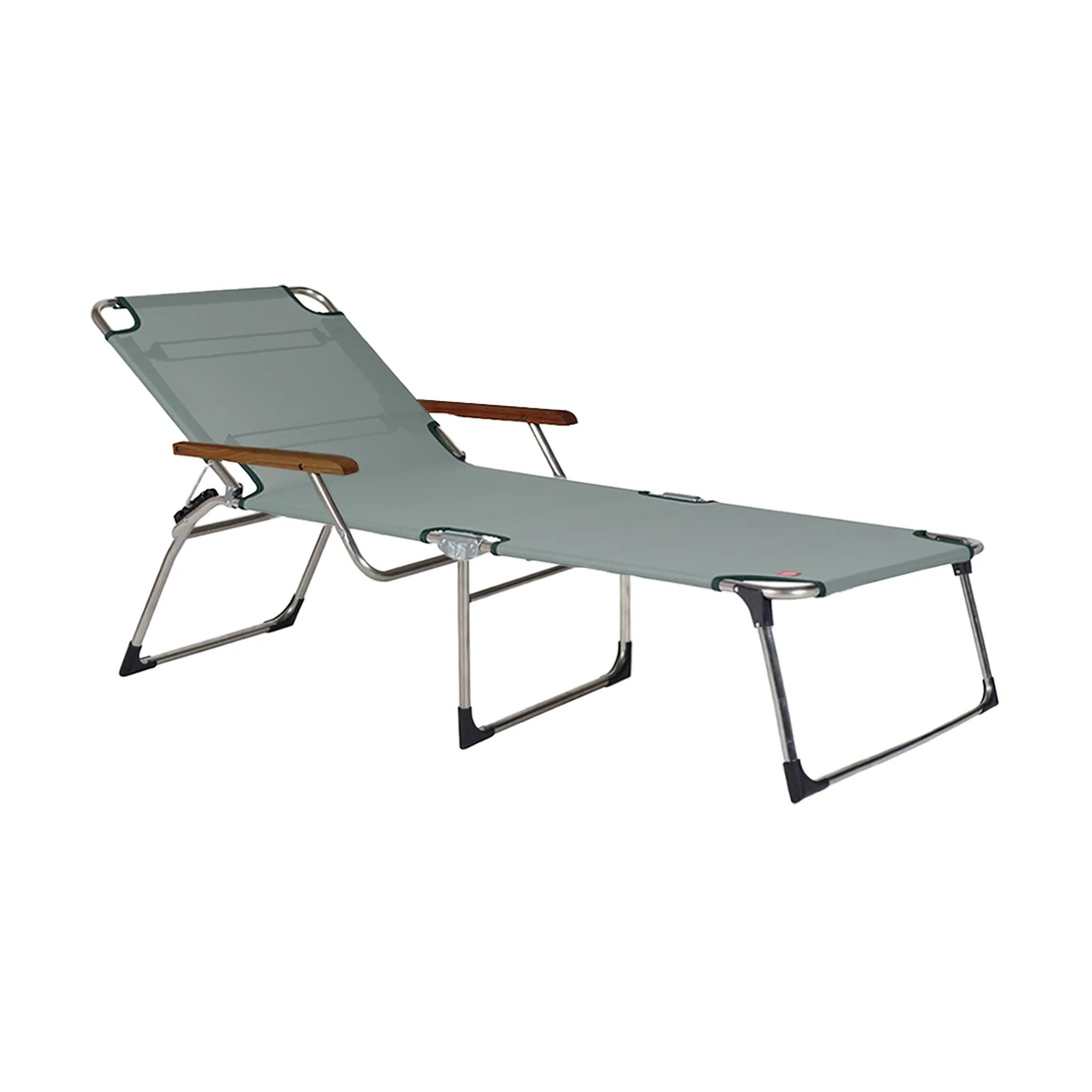 Amigo sun lounger high with armrests, Sage green Fiam