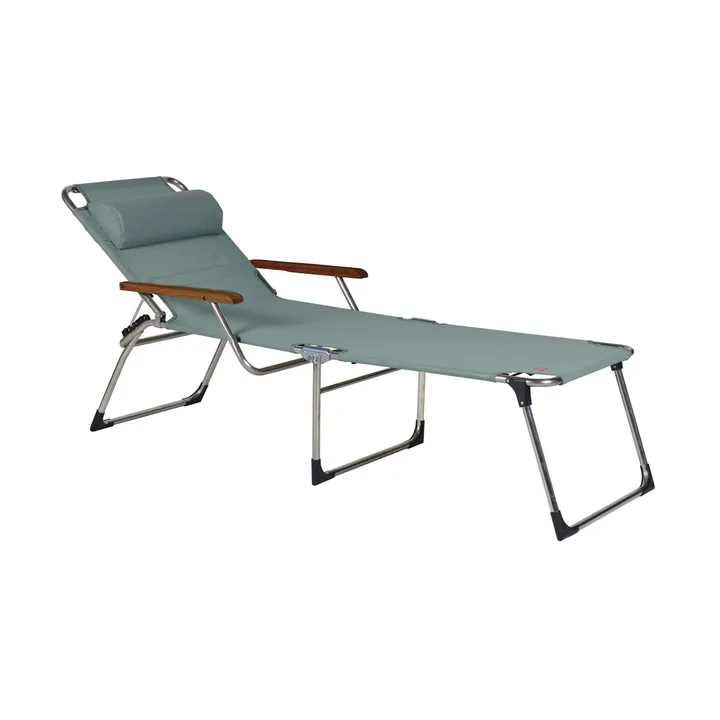 Amigo sun lounger high with armrests - Sage green - Fiam