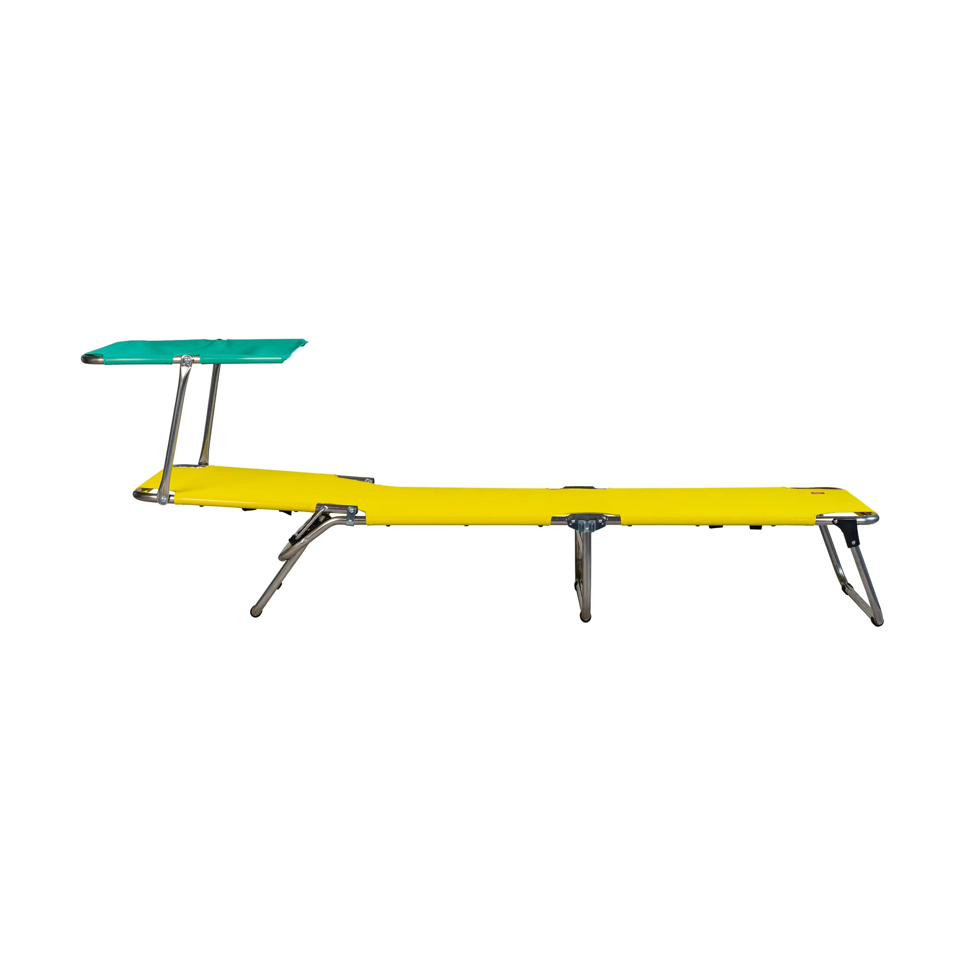 Amigo Top Pop sun lounger, Yellow-aqua green Fiam