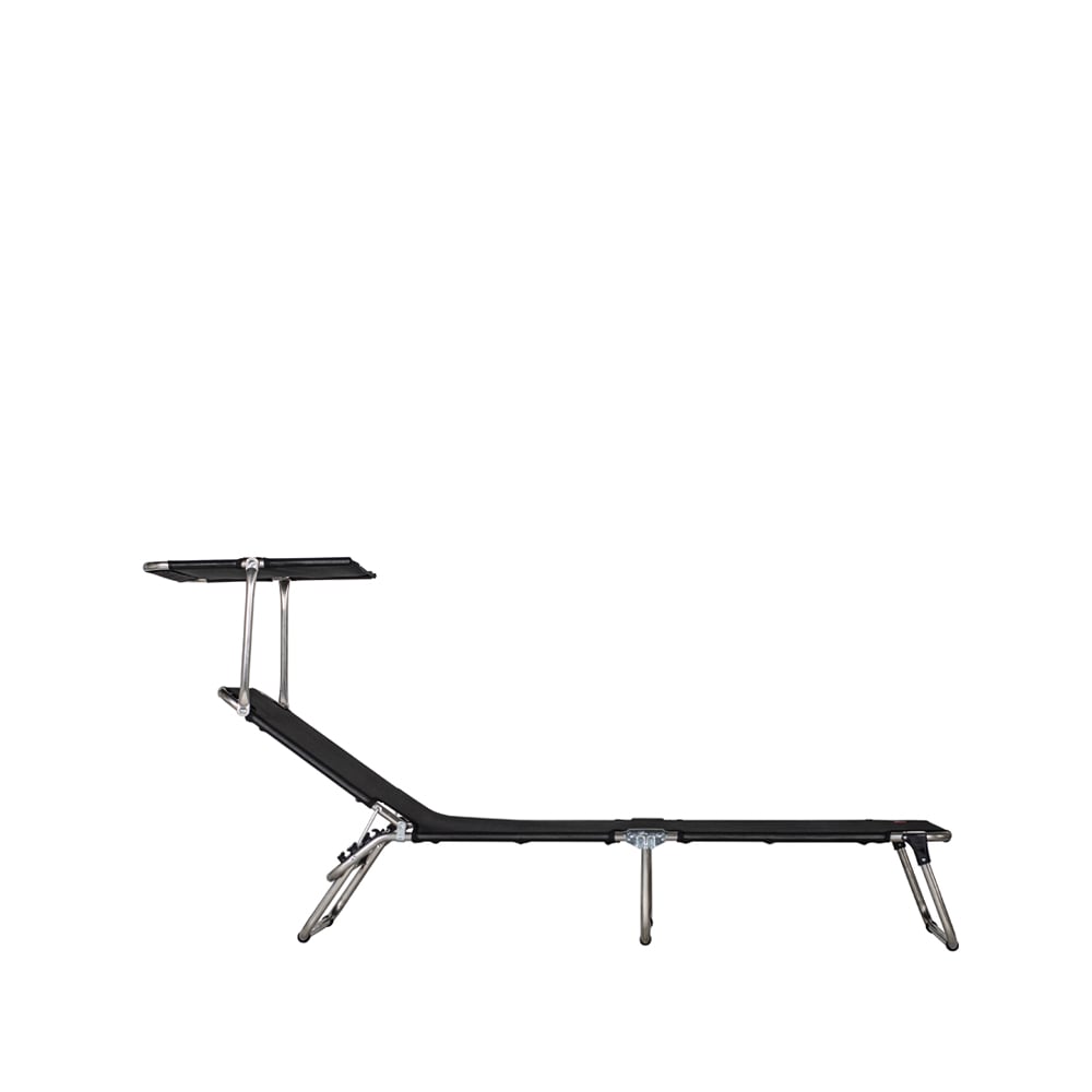 Fiam Amigo Top sun lounger Fabric textaline black-aluminium frame-sunroof