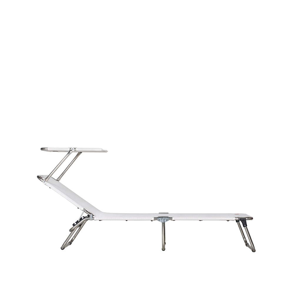 Fiam Amigo Top sun lounger Fabric textaline white-aluminium frame-sunroof