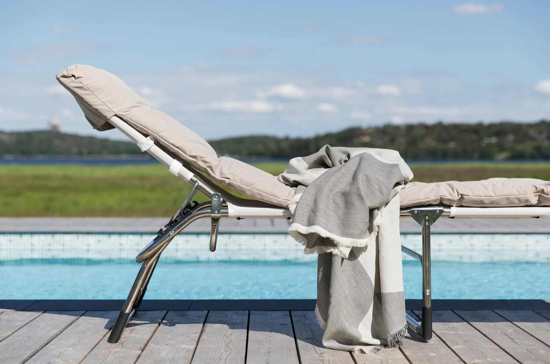 Amigo XXL Soft cushion for sun lounger, Black Fiam