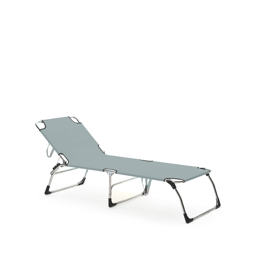 Fiam Amigo XXL sun lounger Fabric sage green-aluminium frame