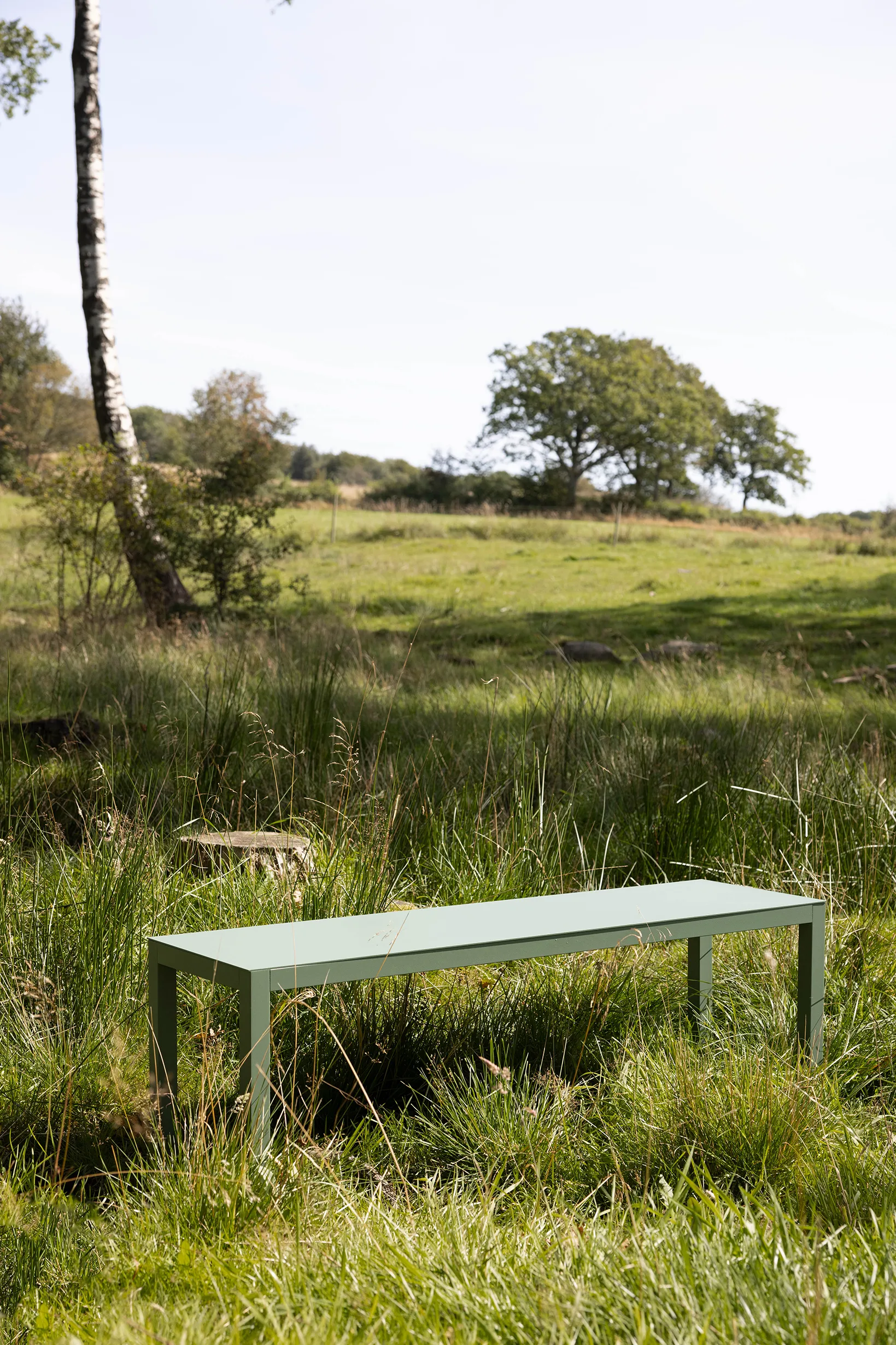 Aria bench, Sage green Fiam