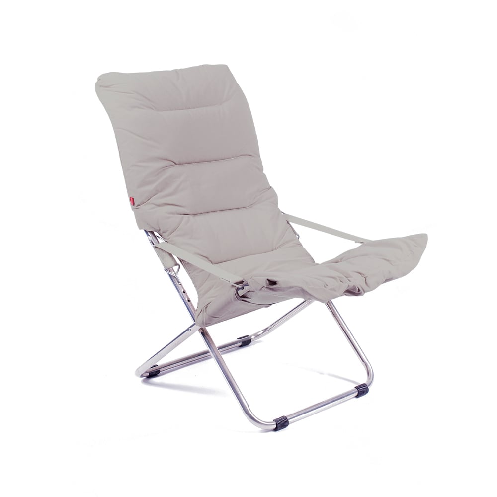 Fiam Fiesta Soft sun lounger Fabric beige-aluminium frame