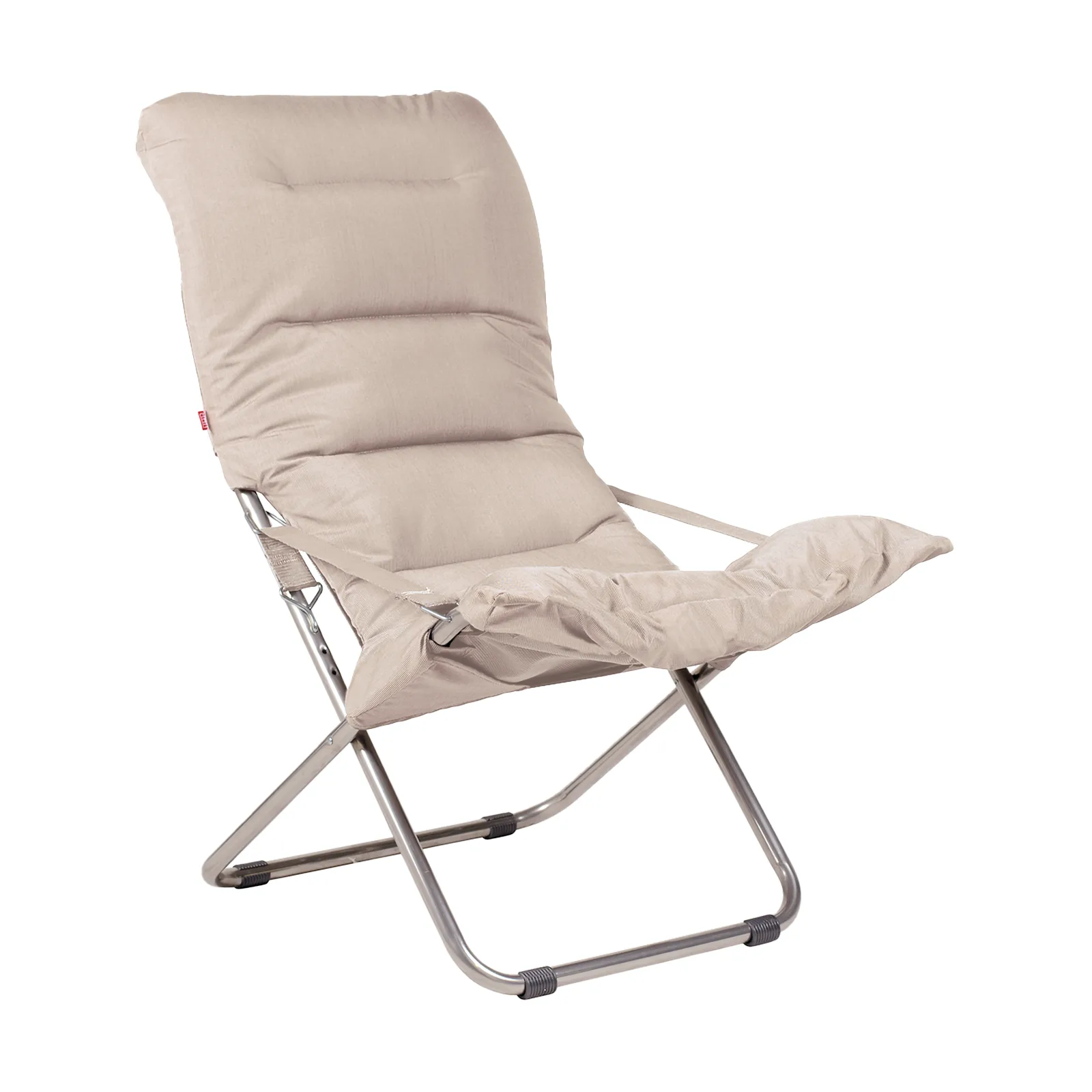 Fiesta Soft sun lounger, Fabric beige-aluminium frame Fiam