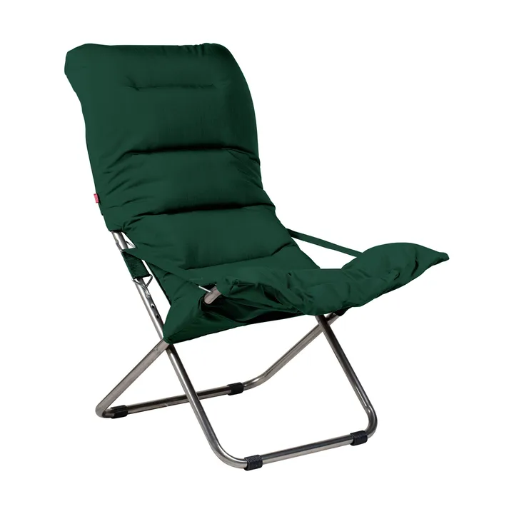 Fiesta Soft sun lounger - Fabric dark green-aluminium frame - Fiam