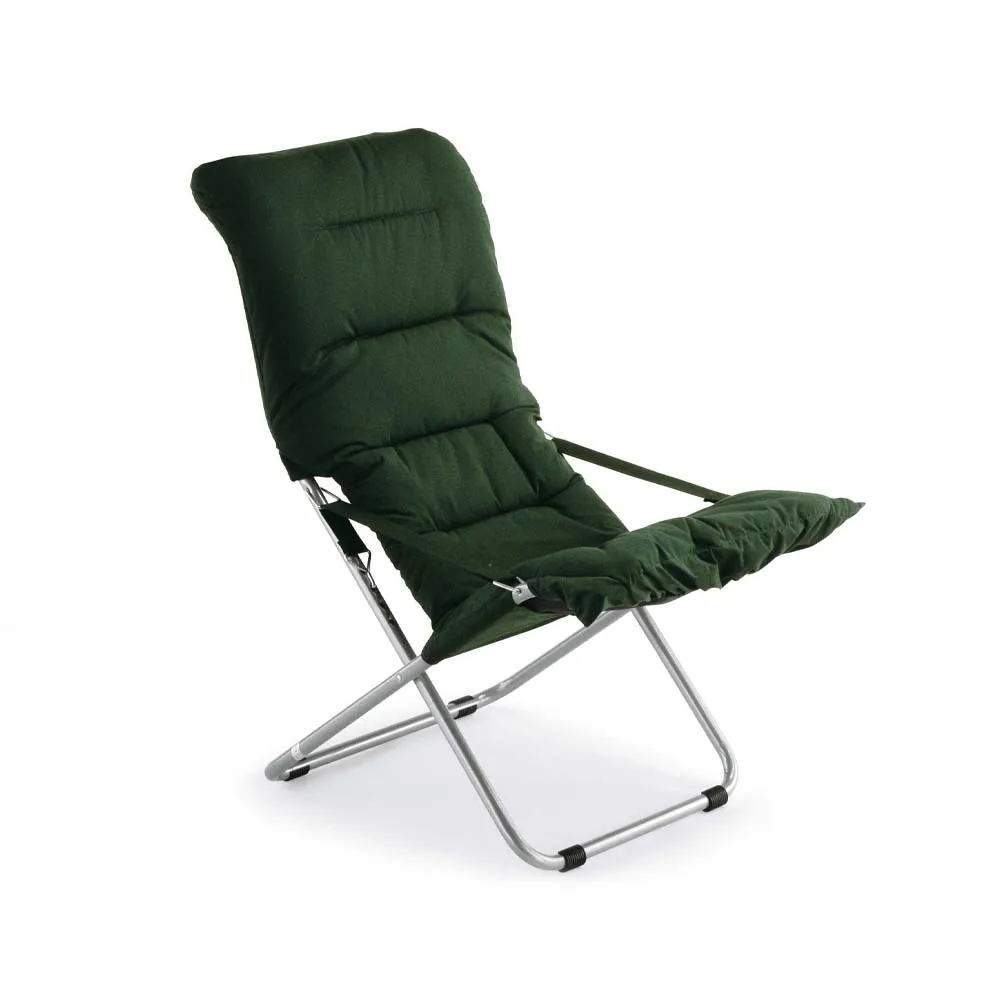 Fiam Fiesta Soft sun lounger Fabric dark green-aluminium frame