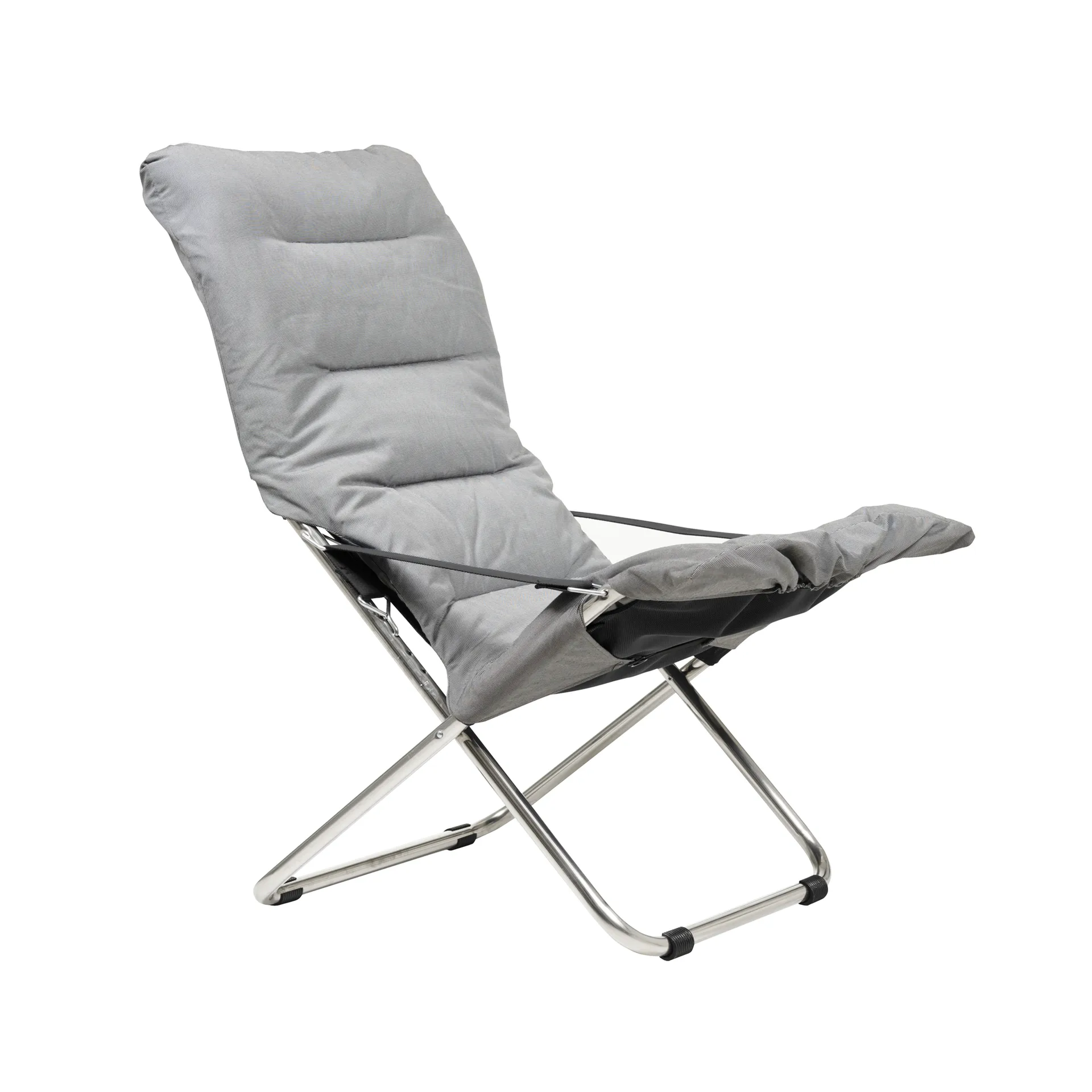 Fiesta Soft sun lounger, Fabric grey-aluminium frame Fiam