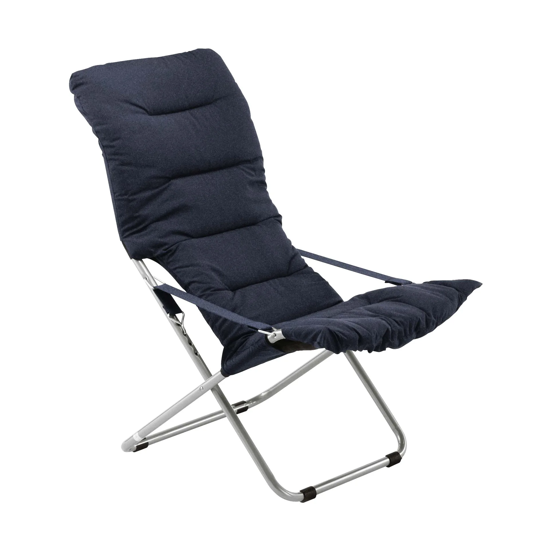 Fiesta Soft sun lounger, Fabric navy, aluminum frame Fiam