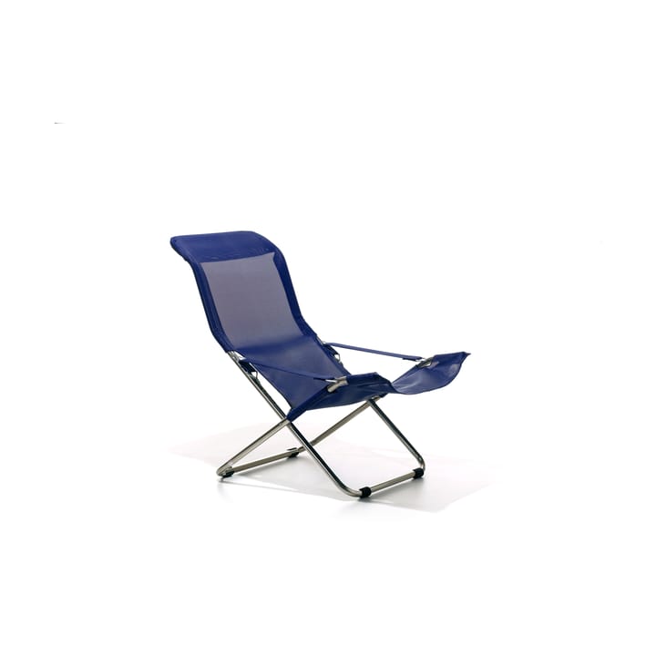 Fiesta Soft sun lounger - Fabric navy, aluminum frame - Fiam