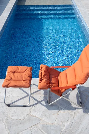 Fiesta Soft sun lounger - Fabric orange-aluminium frame - Fiam