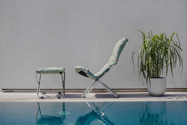 Fiesta Soft sun lounger - Fabric sage green-aluminium frame - Fiam