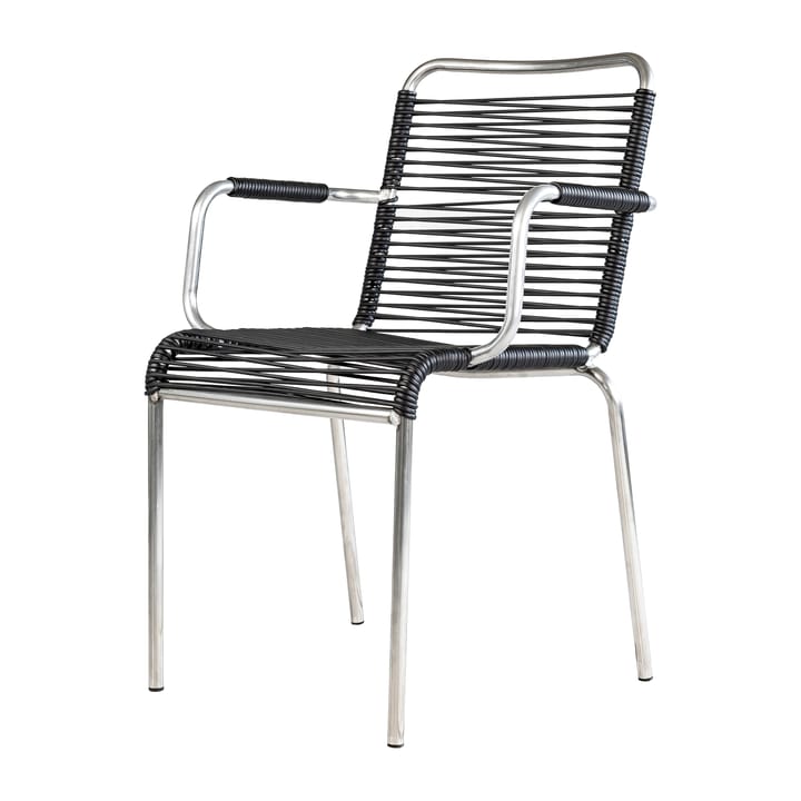 Mya armchair aluminium - Black - Fiam