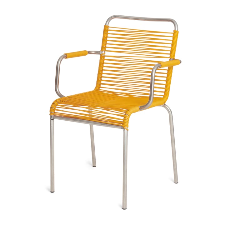 Mya armchair aluminium - Yellow - Fiam