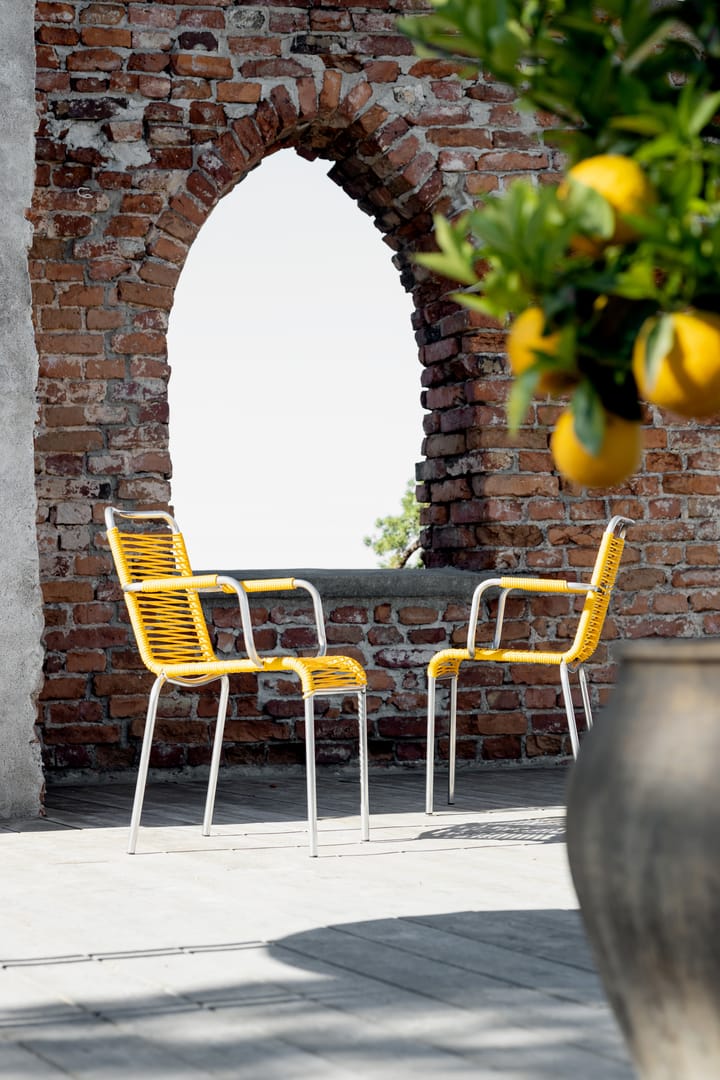 Mya armchair aluminium - Yellow - Fiam