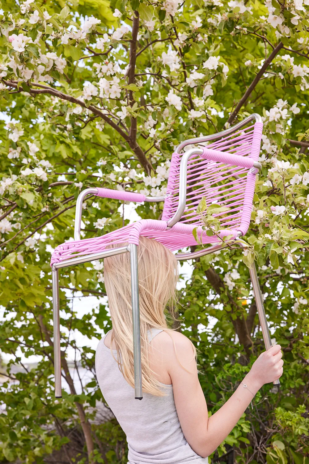 Mya Spaghetti armchair, Pink Fiam