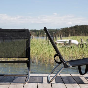 Quick sun lounger - Textaline black-aluminium frame - Fiam