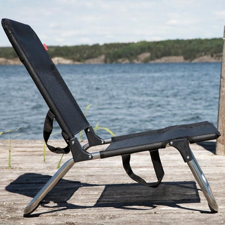Quick sun lounger - Textaline black-aluminium frame - Fiam