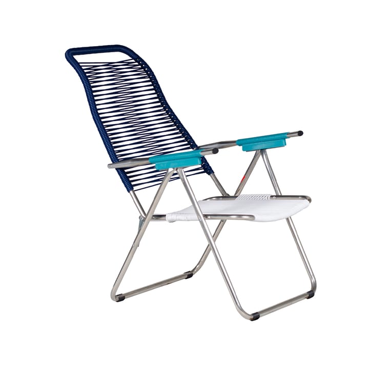 Spaghetti sun chair without footrest - Multi-aluminium-blue - Fiam