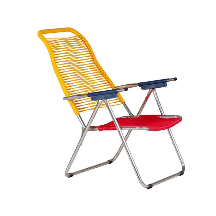 Spaghetti sun chair without footrest - Multi-aluminium-yellow - Fiam