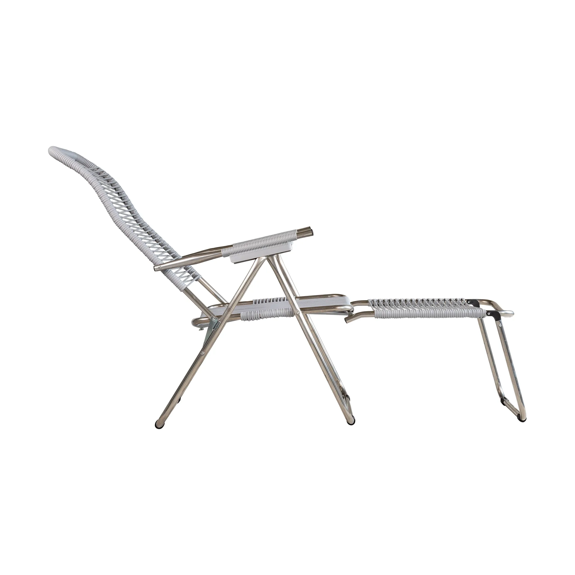 Spaghetti sun lounger with footrest, Grey Fiam