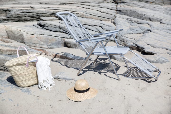 Spaghetti sun lounger with footrest - Grey - Fiam