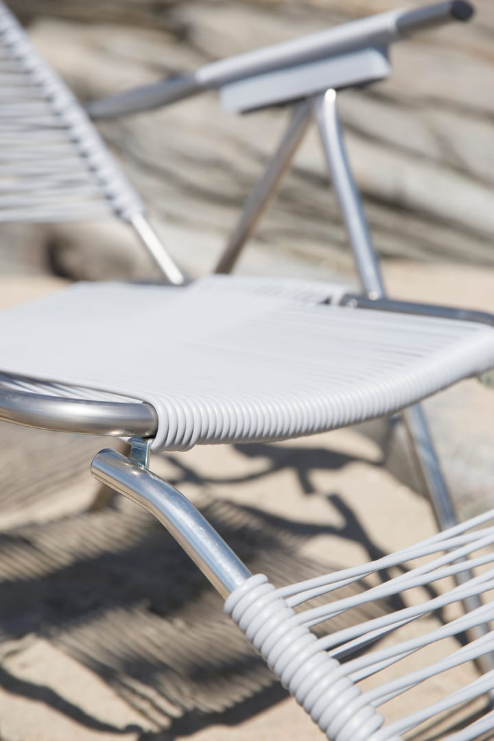 Spaghetti sun lounger with footrest - Grey - Fiam