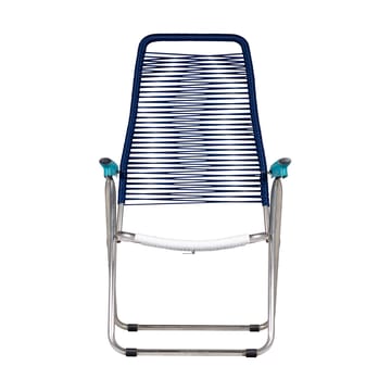 Spaghetti sun lounger with footrest - Multi-blue - Fiam