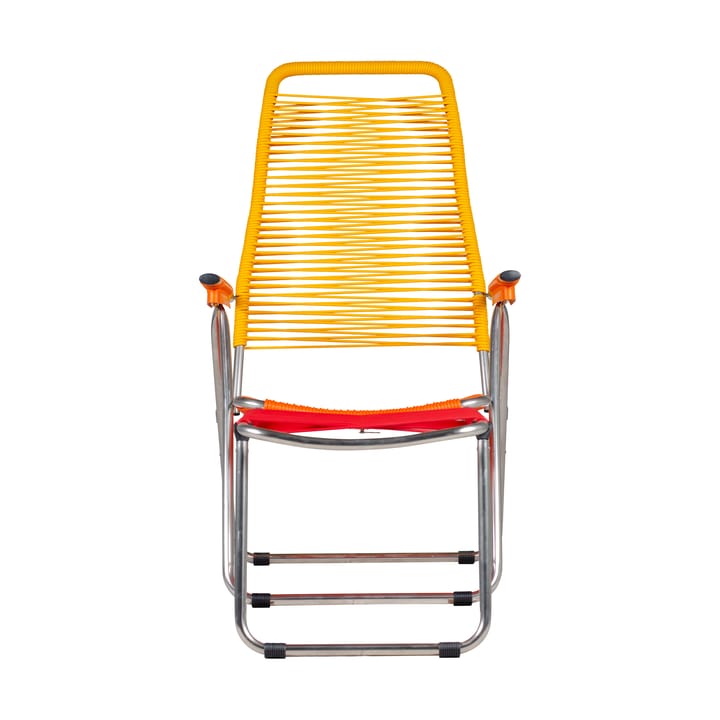 Spaghetti sun lounger with footrest - Multi-yellow - Fiam