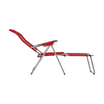Spaghetti sun lounger with footrest - Red - Fiam