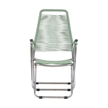 Spaghetti sun lounger with footrest - Sage green - Fiam