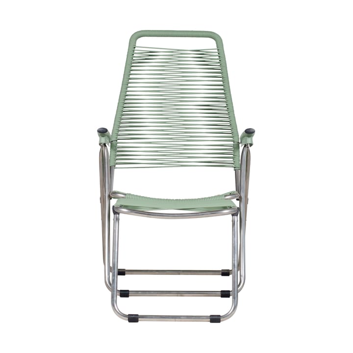 Spaghetti sun lounger with footrest - Sage green - Fiam