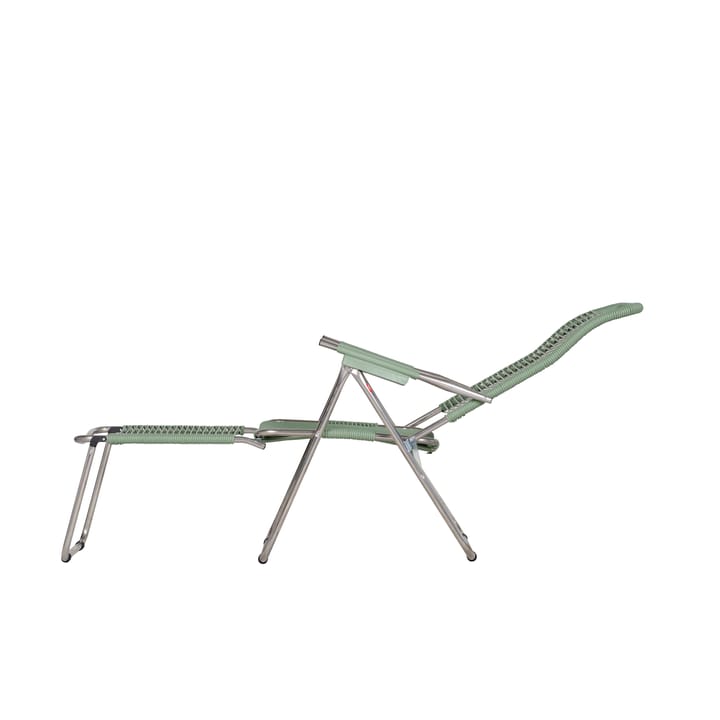 Spaghetti sun lounger with footrest - Sage green - Fiam