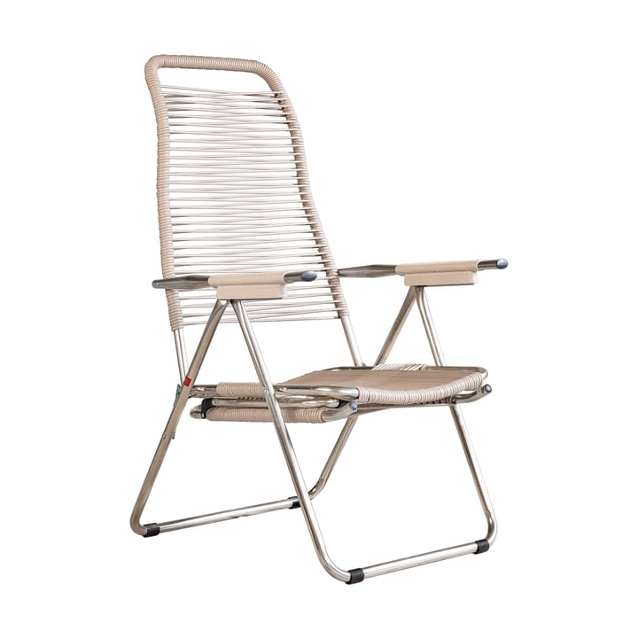 Spaghetti sun lounger with footrest - Taupe - Fiam