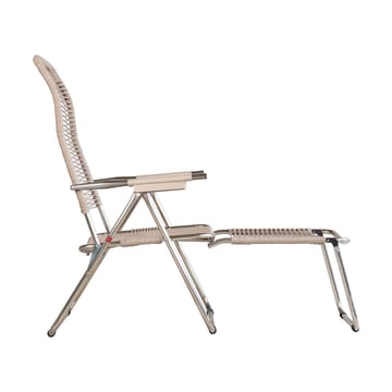 Spaghetti sun lounger with footrest - Taupe - Fiam