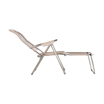 Spaghetti sun lounger with footrest - Taupe - Fiam