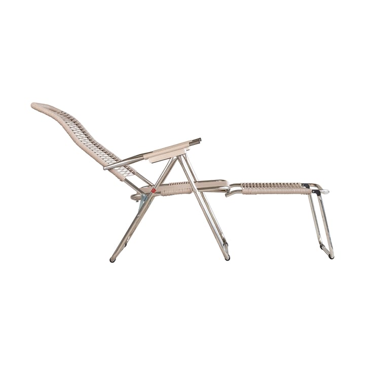 Spaghetti sun lounger with footrest - Taupe - Fiam