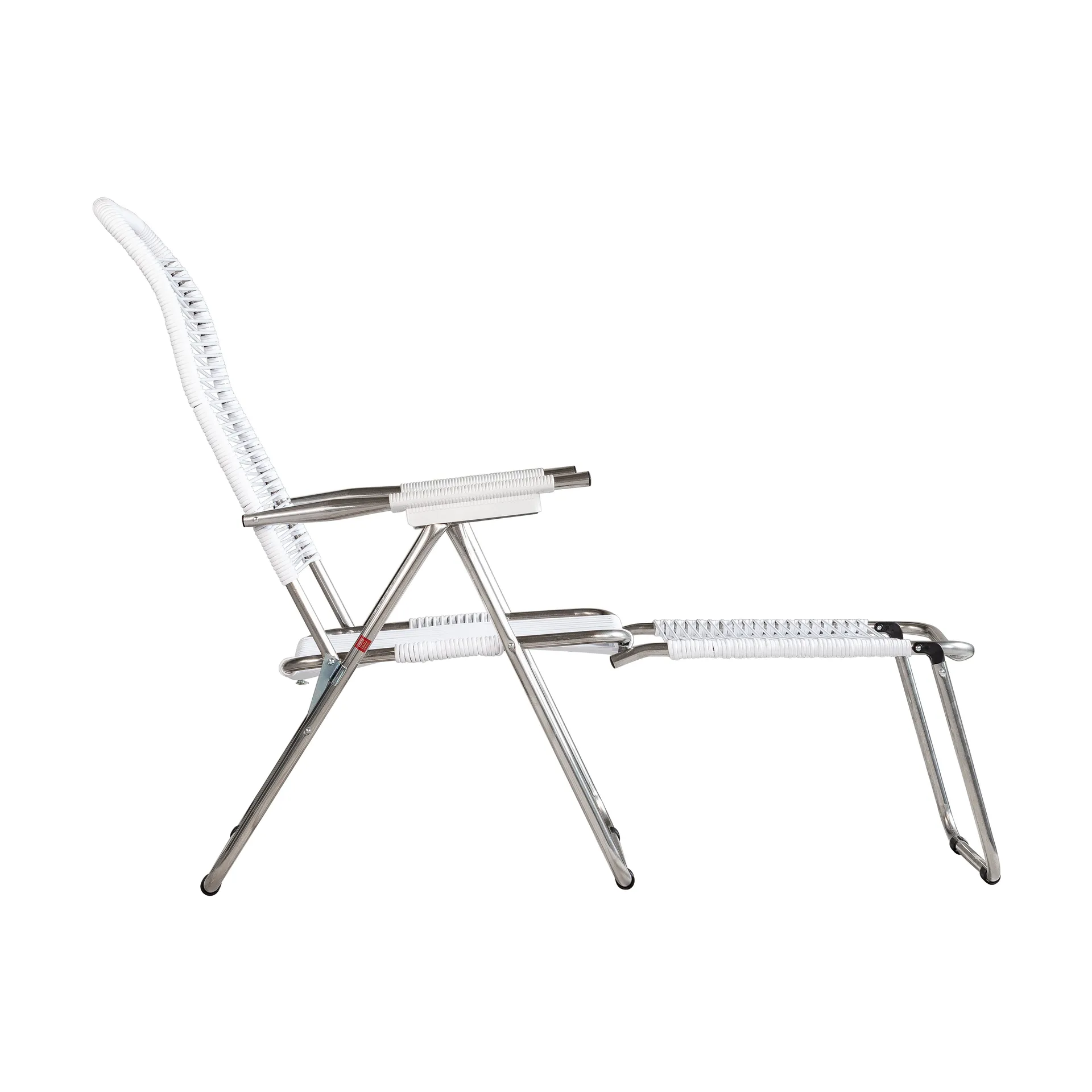 Spaghetti sun lounger with footrest, White Fiam