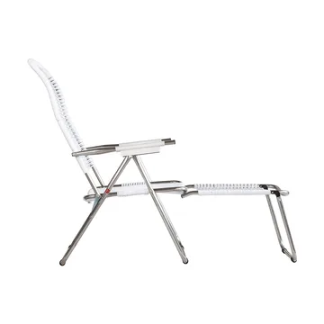Spaghetti sun lounger with footrest - White - Fiam