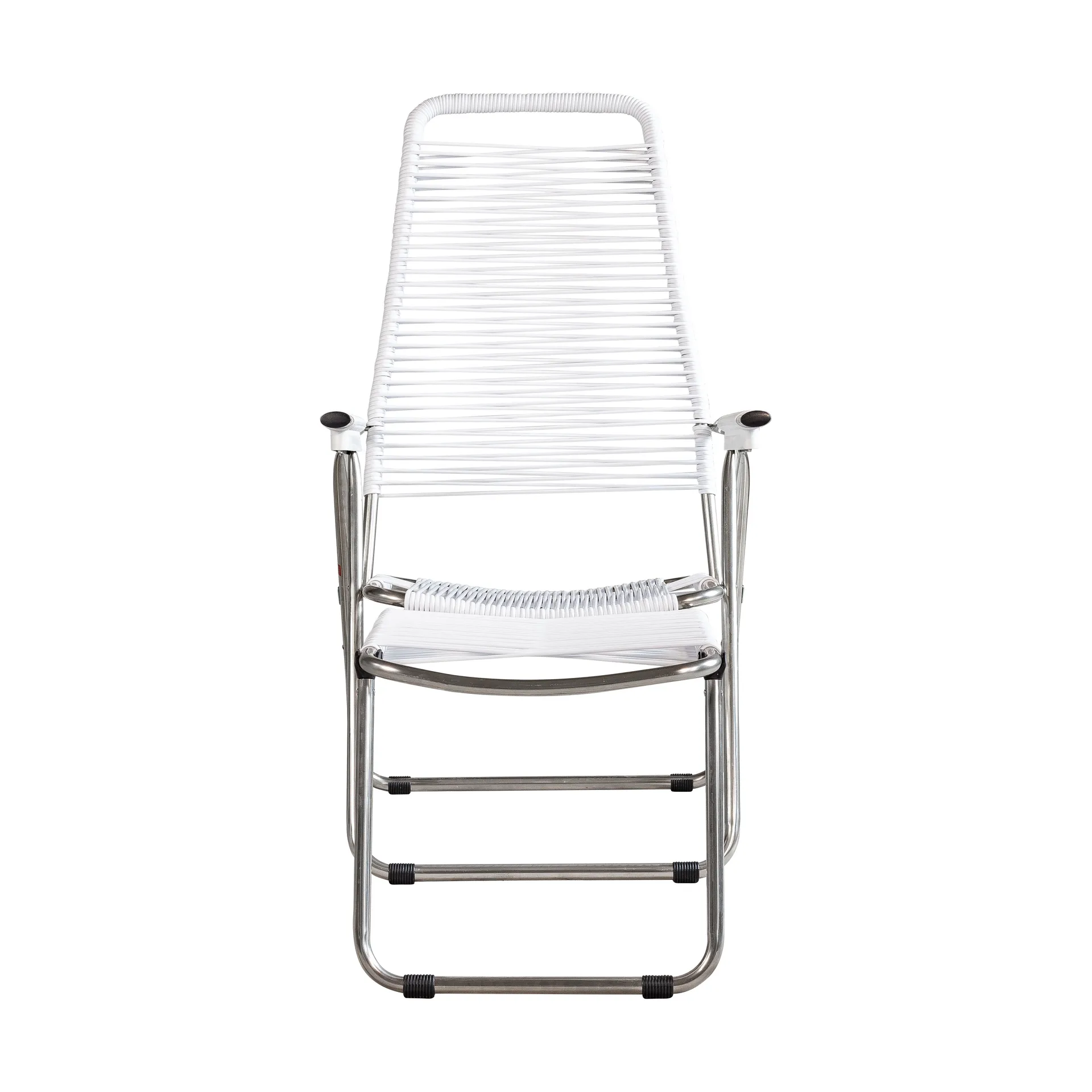 Spaghetti sun lounger with footrest, White Fiam