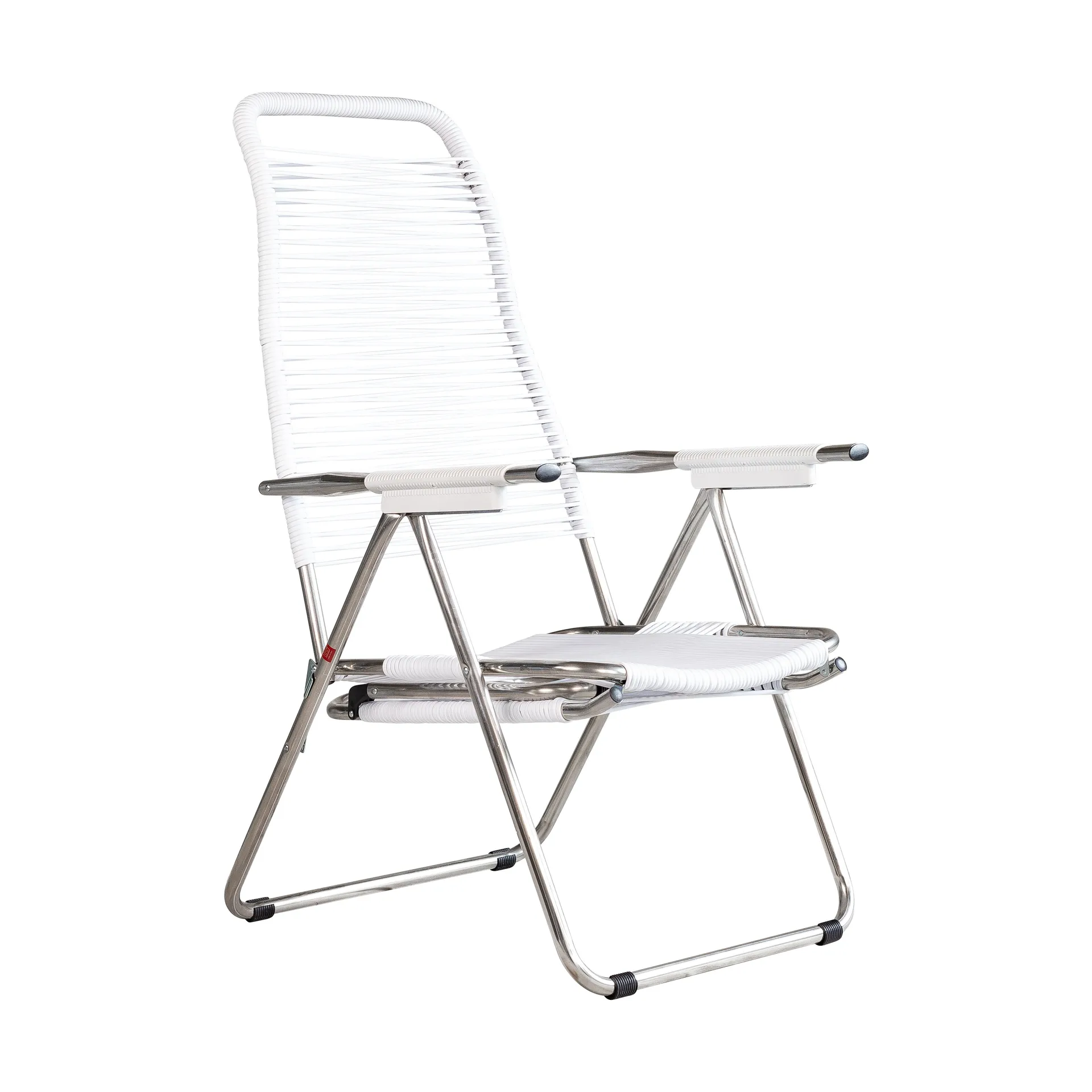 Spaghetti sun lounger with footrest, White Fiam