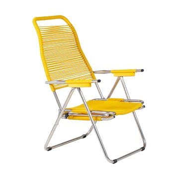 Spaghetti sun lounger with footrest - Yellow - Fiam