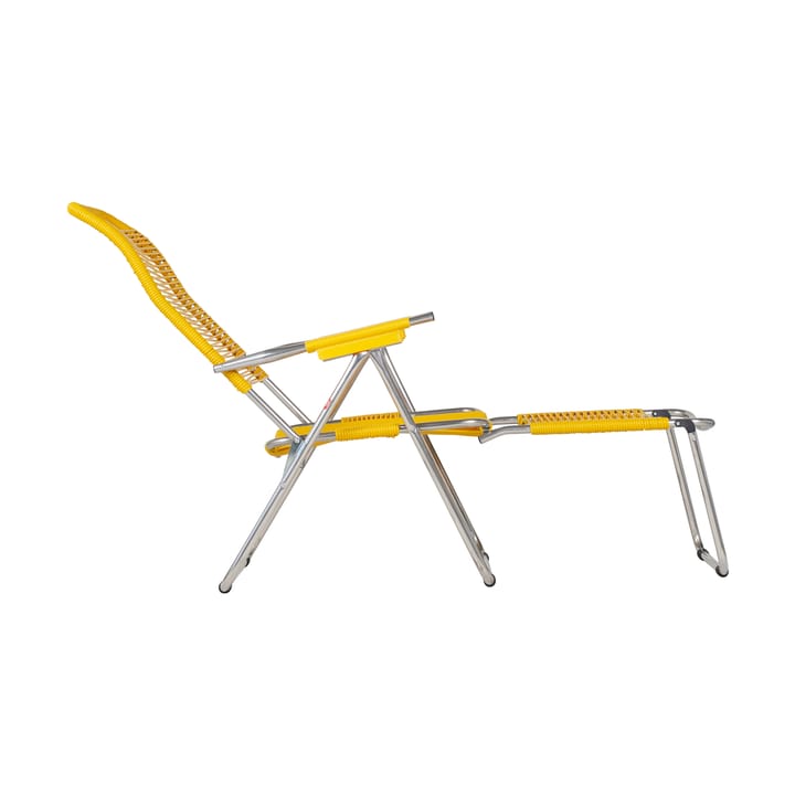 Spaghetti sun lounger with footrest - Yellow - Fiam