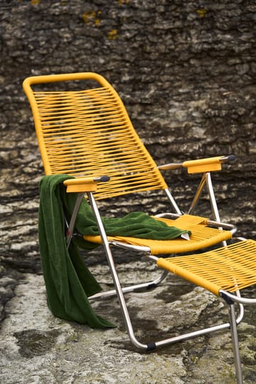 Spaghetti sun lounger with footrest - Yellow - Fiam