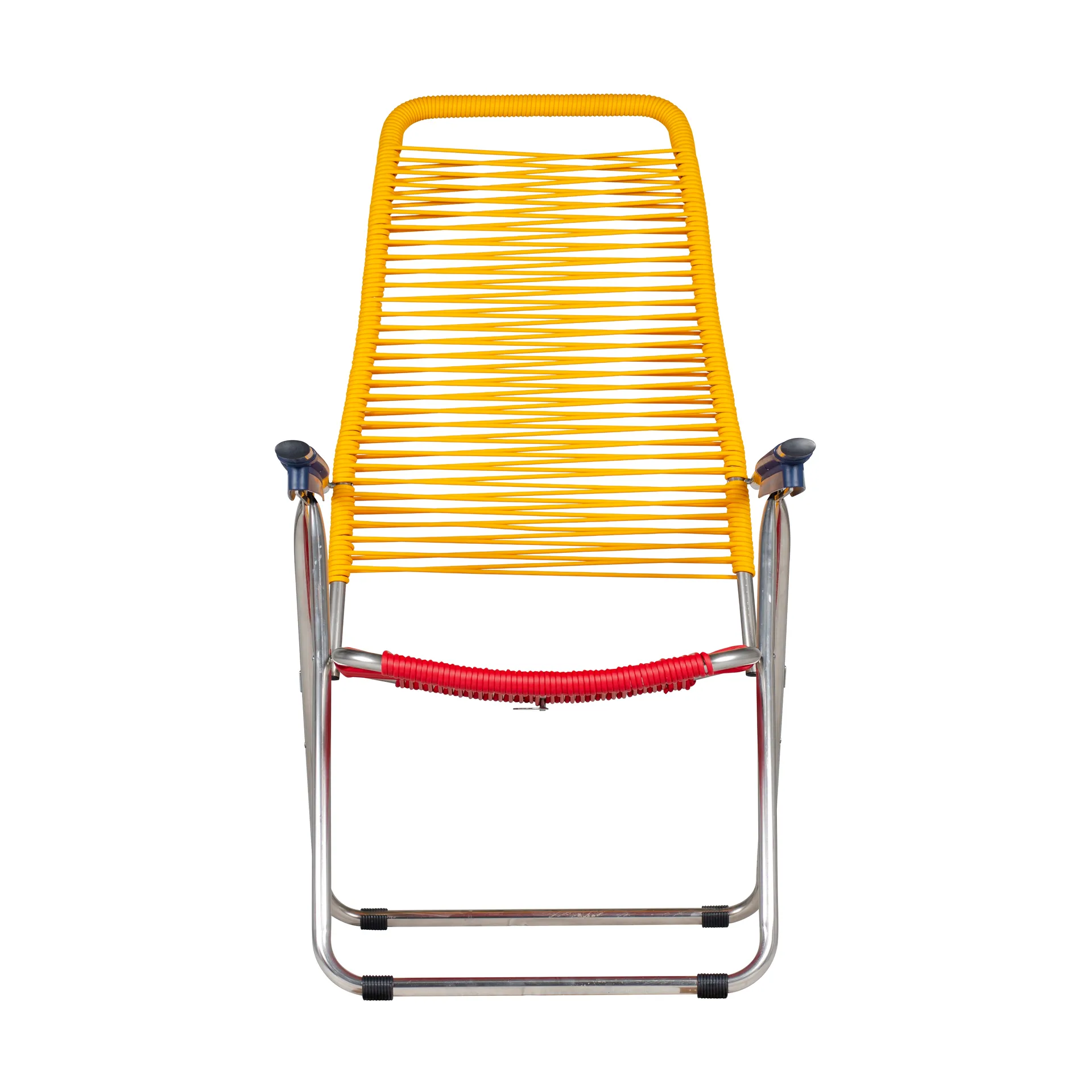 Spaghetti sun lounger without footrest, Multi-aluminium frame-yellow Fiam
