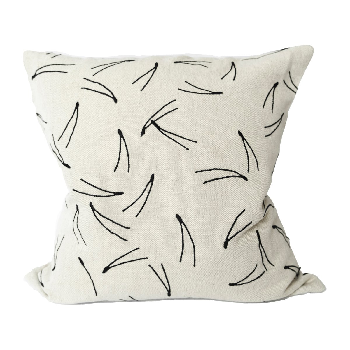 Fine Little Day Barr pillowcase embroidered 48x48 cm Natural-black