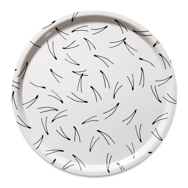 Barr tray Ø38 cm, black and white Fine Little Day