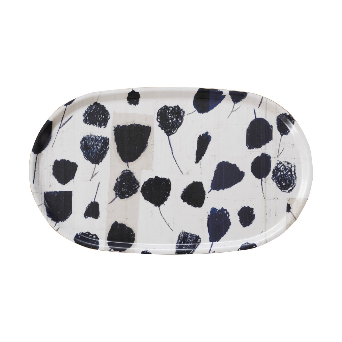 Fine Little Day Bouquet tray 33x55 cm Black-white | Scandinavian Design | Trays | Black