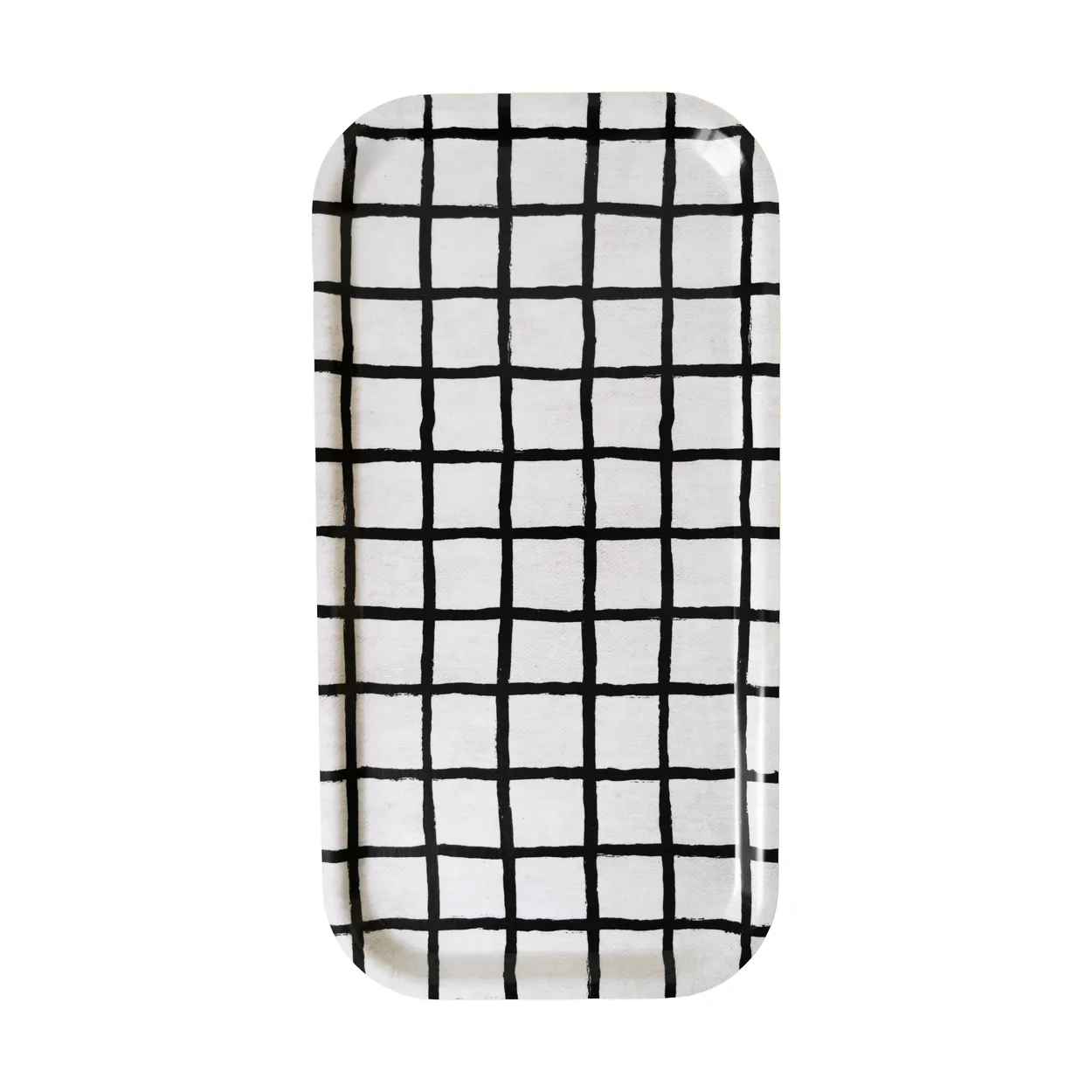 Fine Little Day Checkered tray 22x43 cm Black-white